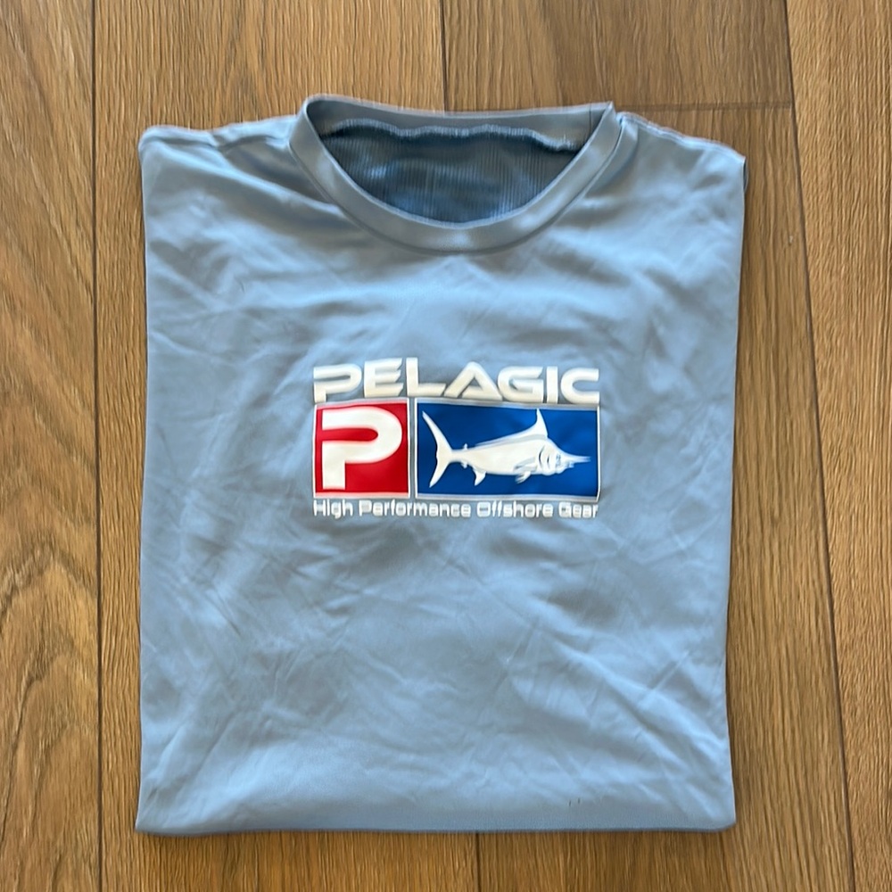 Pelagic Light Blue Performance long sleeve Tee